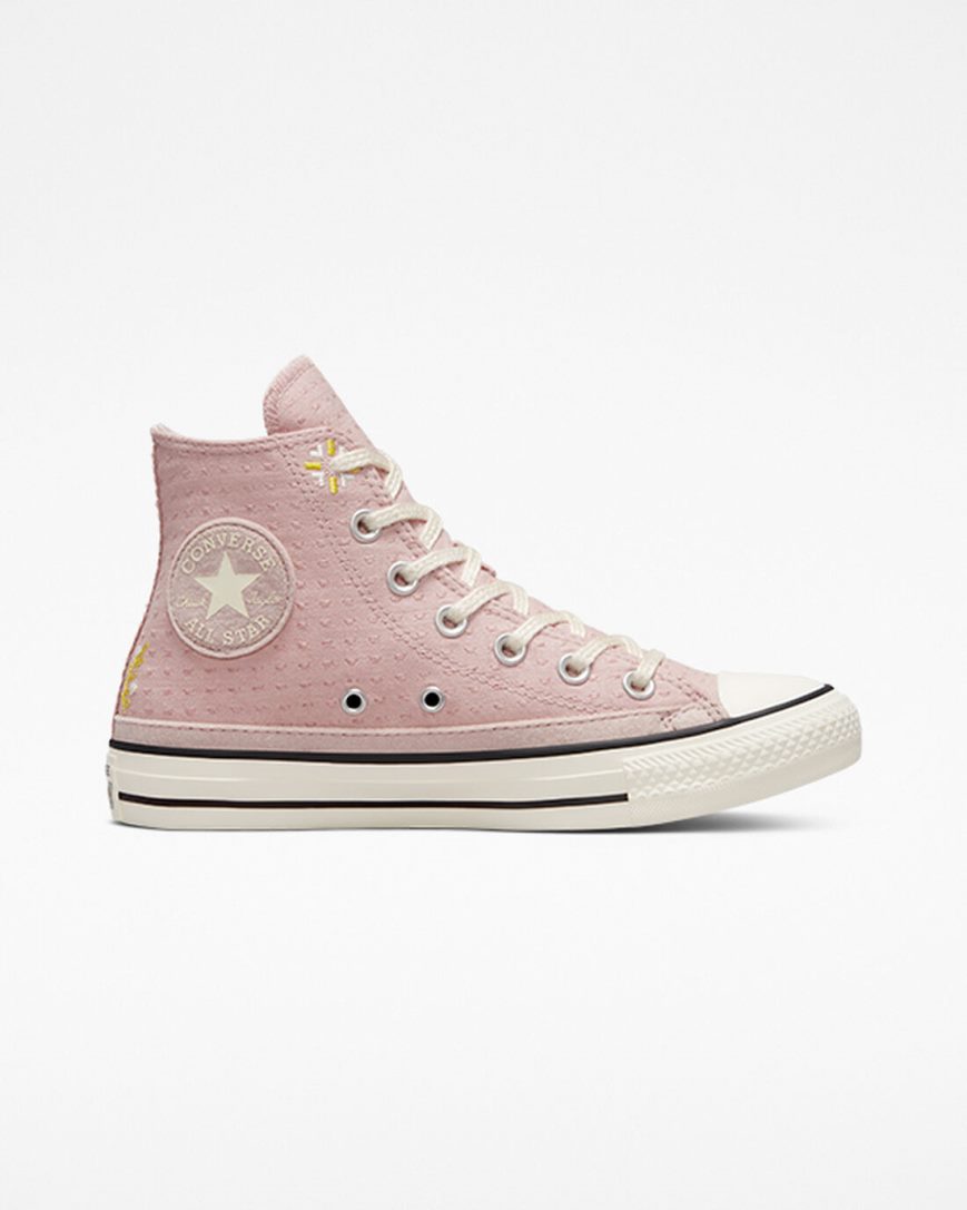 Dámské Boty Vysoké Converse Chuck Taylor All Star Autumn Embroidery Šedé Citrón | CZ OFAP49